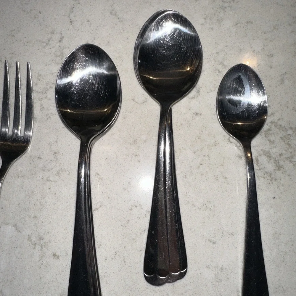 The Main Course Stainless Steel Flatware Set 21 Pc Vintage MCM Forks Spoons Japa
